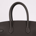 Hermès 2011 Gris Etain Clemence Retourne Birkin 35 GHW - FashioNica