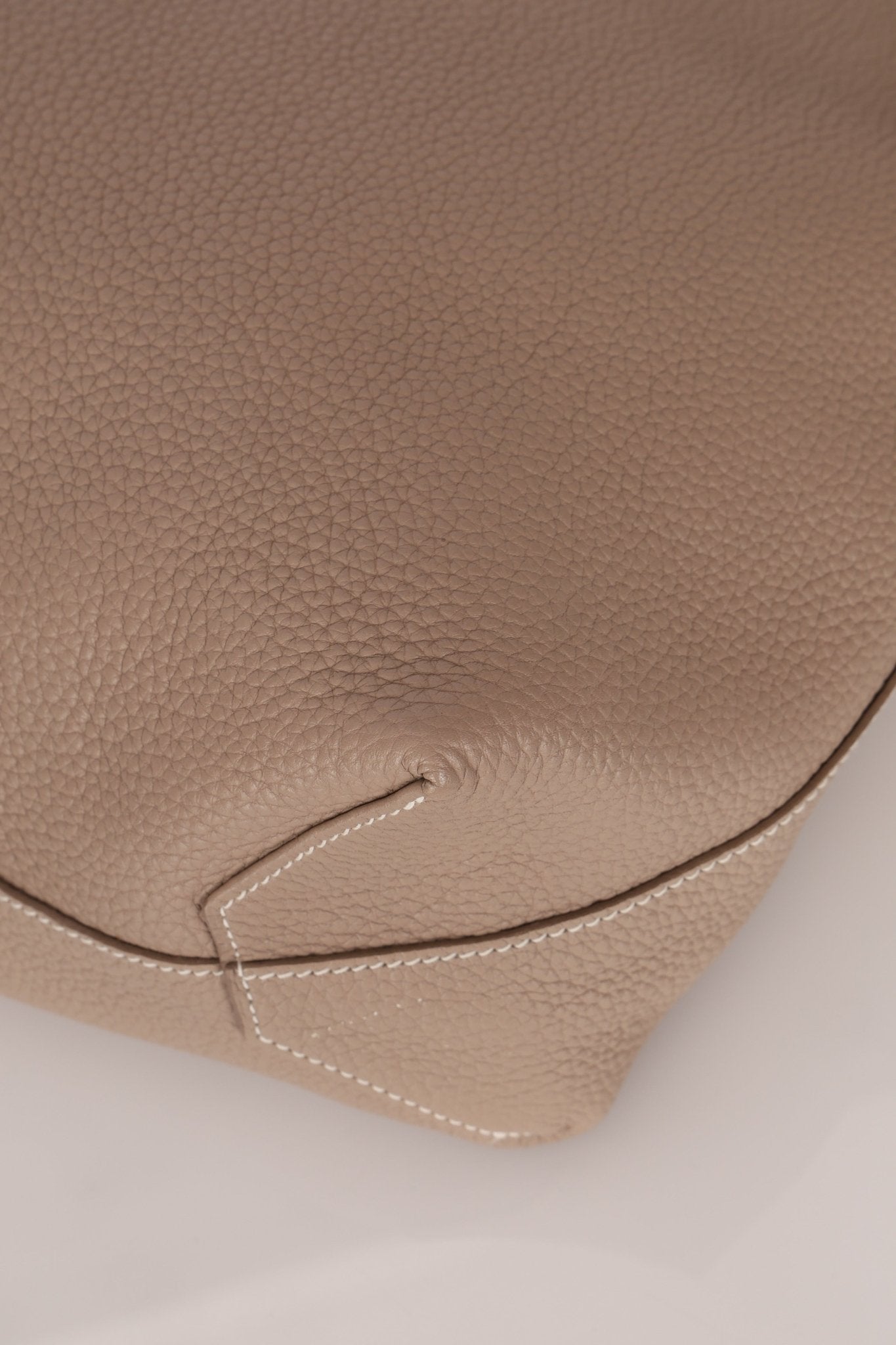 Hermès 2011 Mykonos Blue Gris Tourterelle Taurillon Clemence Double Sens 36 Reversible Tote - FashioNica