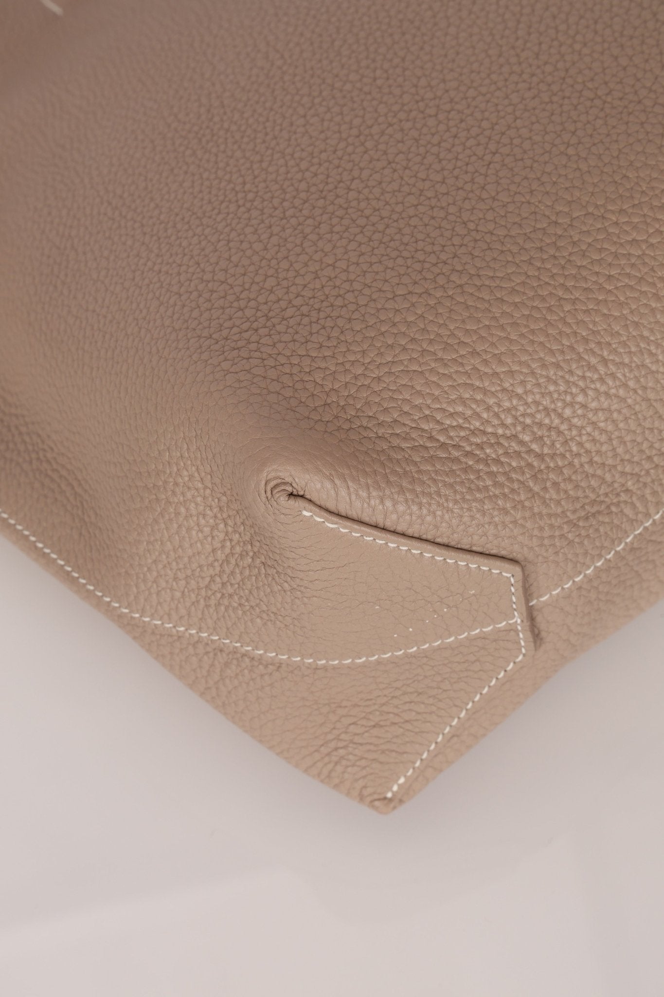 Hermès 2011 Mykonos Blue Gris Tourterelle Taurillon Clemence Double Sens 36 Reversible Tote - FashioNica