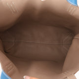 Hermès 2011 Mykonos Blue Gris Tourterelle Taurillon Clemence Double Sens 36 Reversible Tote - FashioNica