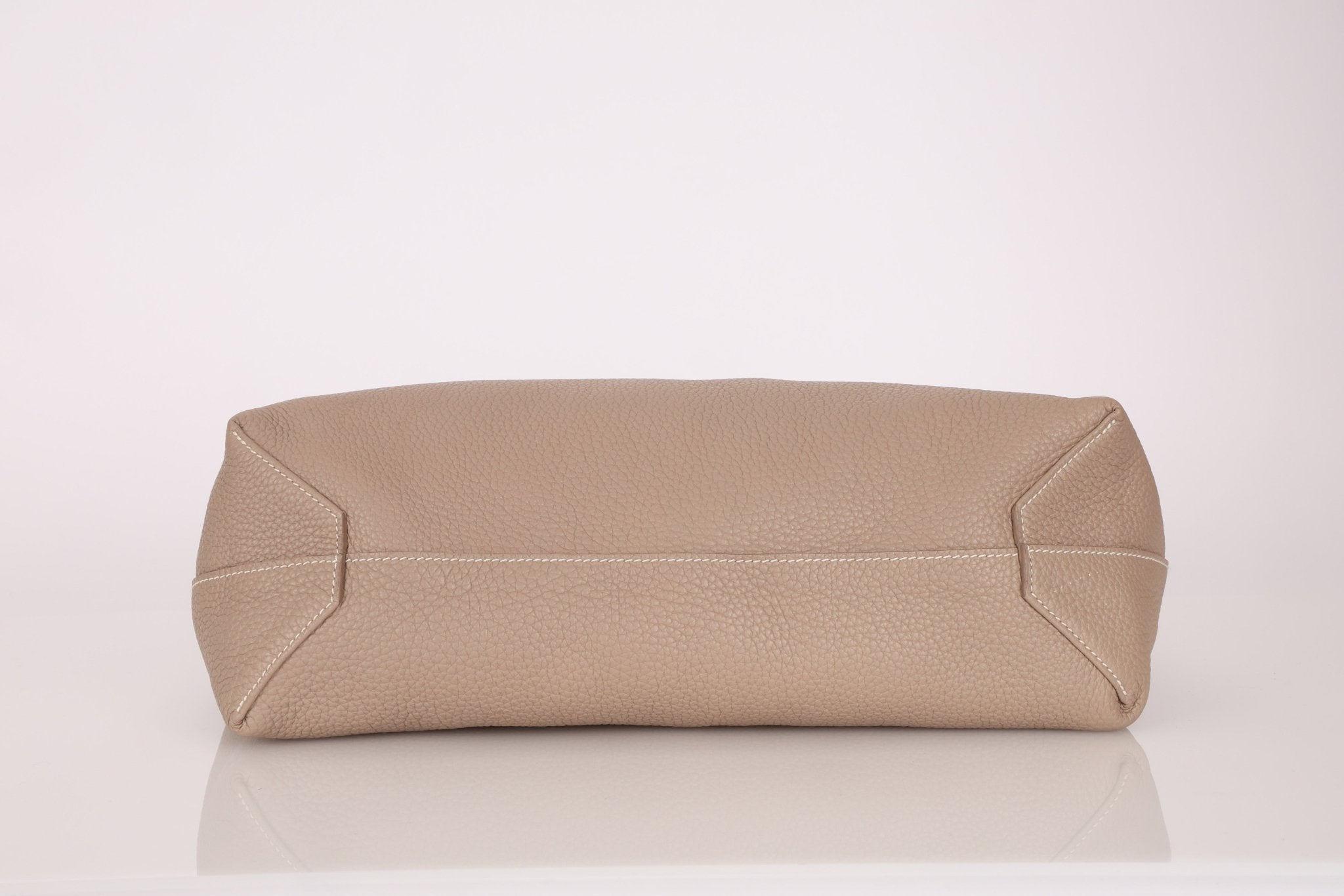 Hermès 2011 Mykonos Blue Gris Tourterelle Taurillon Clemence Double Sens 36 Reversible Tote - FashioNica