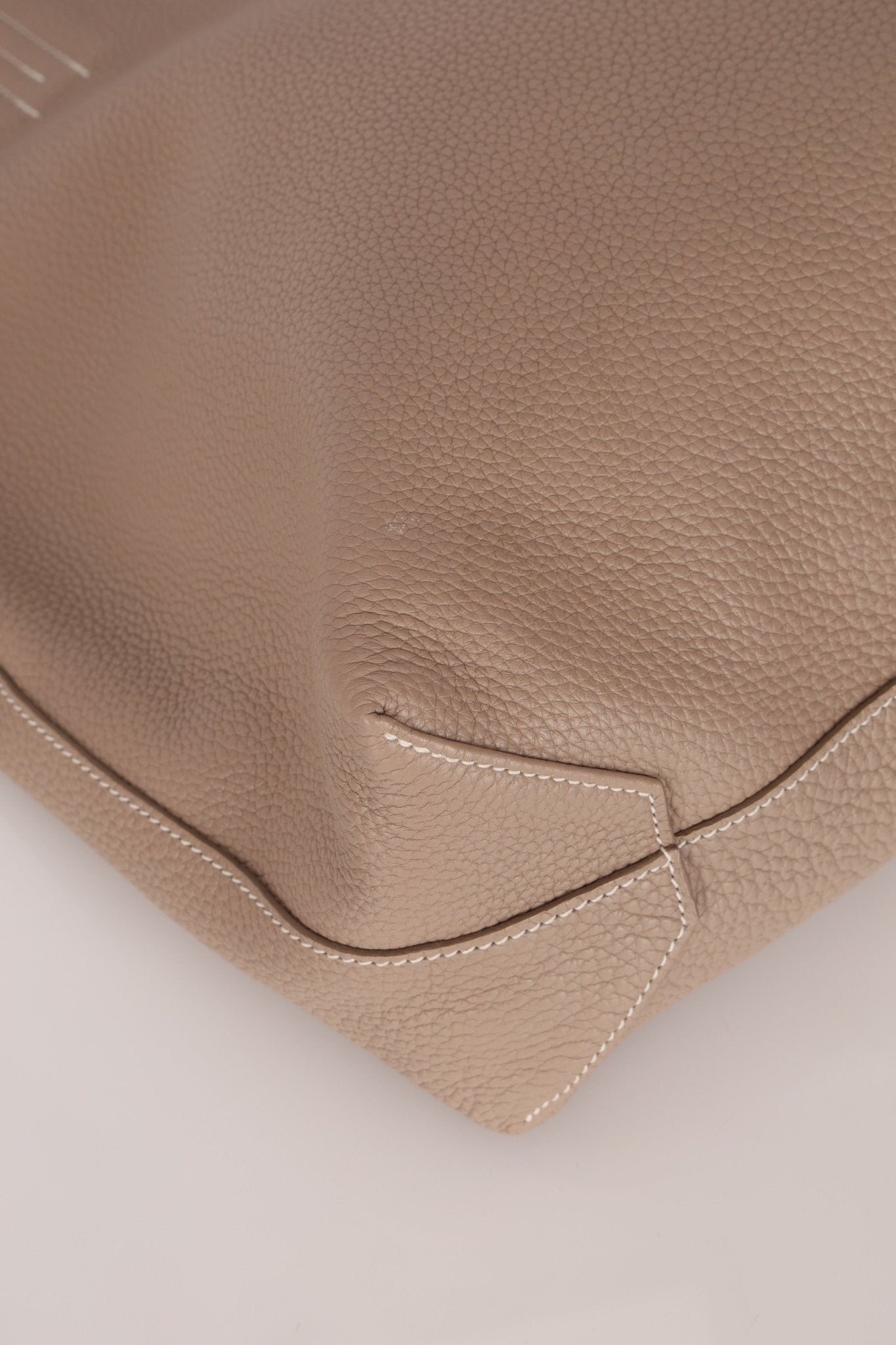 Hermès 2011 Mykonos Blue Gris Tourterelle Taurillon Clemence Double Sens 36 Reversible Tote - FashioNica