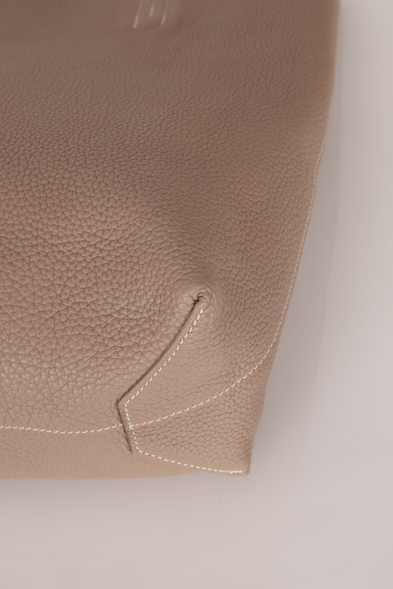 Hermès 2011 Mykonos Blue Gris Tourterelle Taurillon Clemence Double Sens 36 Reversible Tote - FashioNica