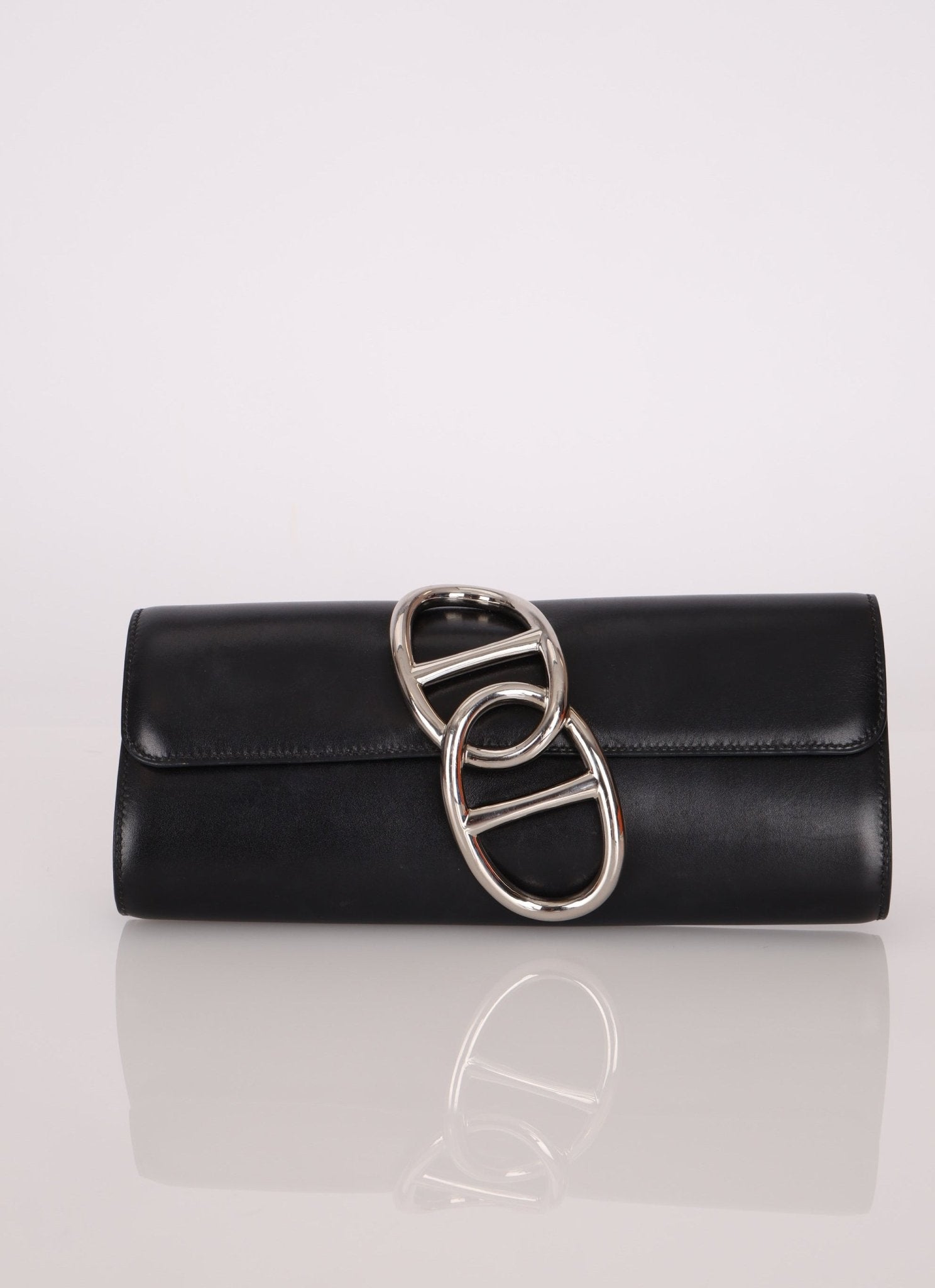 Hermès 2011 Noir Egee Clutch PHW - FashioNica