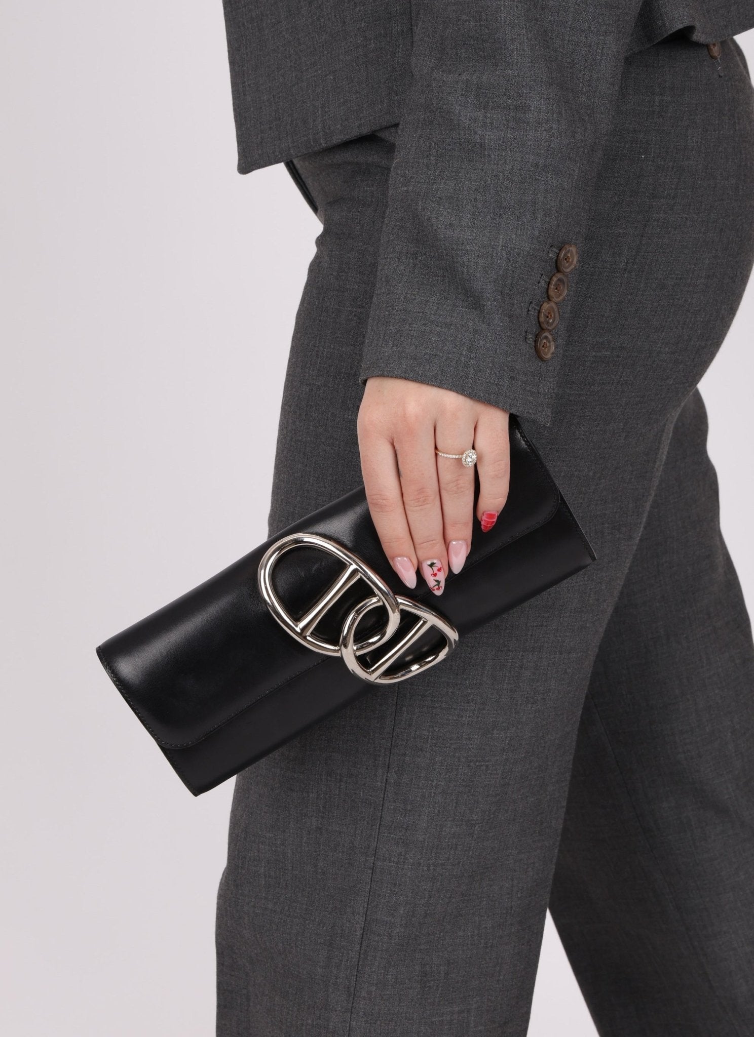 Hermès 2011 Noir Egee Clutch PHW - FashioNica