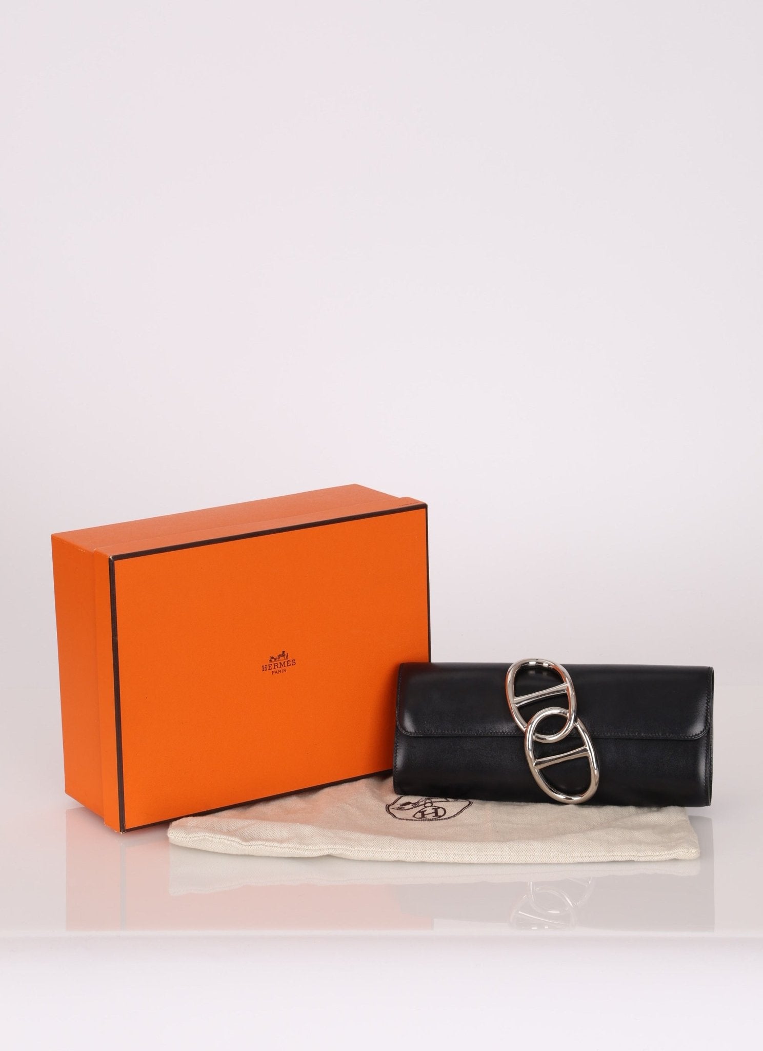 Hermès 2011 Noir Egee Clutch PHW - FashioNica