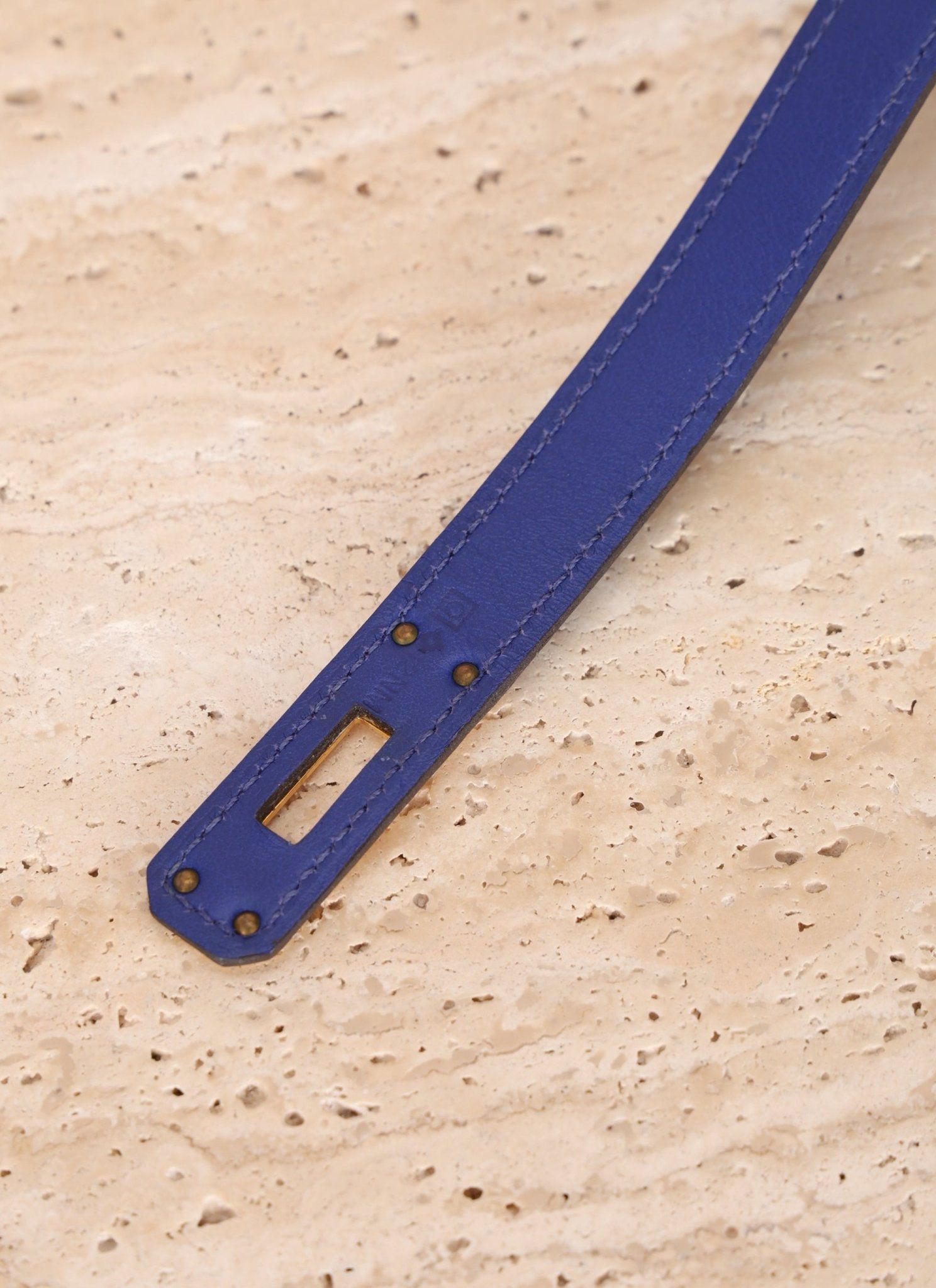 Hermes 2011 Swift Bleu Electrique Kelly Cut Clutch Pochette w/ GHW - FashioNica