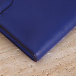 Hermes 2011 Swift Bleu Electrique Kelly Cut Clutch Pochette w/ GHW - FashioNica