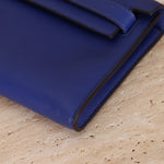 Hermes 2011 Swift Bleu Electrique Kelly Cut Clutch Pochette w/ GHW - FashioNica