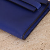 Hermes 2011 Swift Bleu Electrique Kelly Cut Clutch Pochette w/ GHW - FashioNica