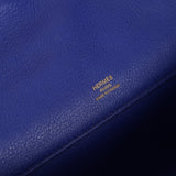 Hermes 2011 Swift Bleu Electrique Kelly Cut Clutch Pochette w/ GHW - FashioNica