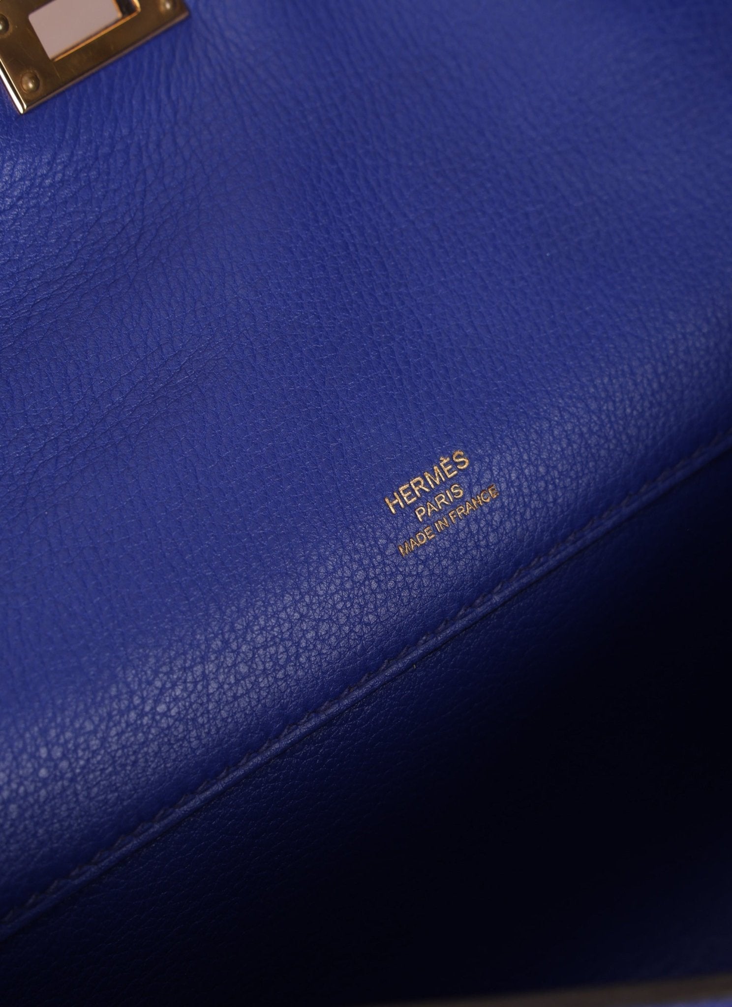 Hermes 2011 Swift Bleu Electrique Kelly Cut Clutch Pochette w/ GHW - FashioNica