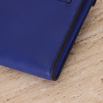 Hermes 2011 Swift Bleu Electrique Kelly Cut Clutch Pochette w/ GHW - FashioNica