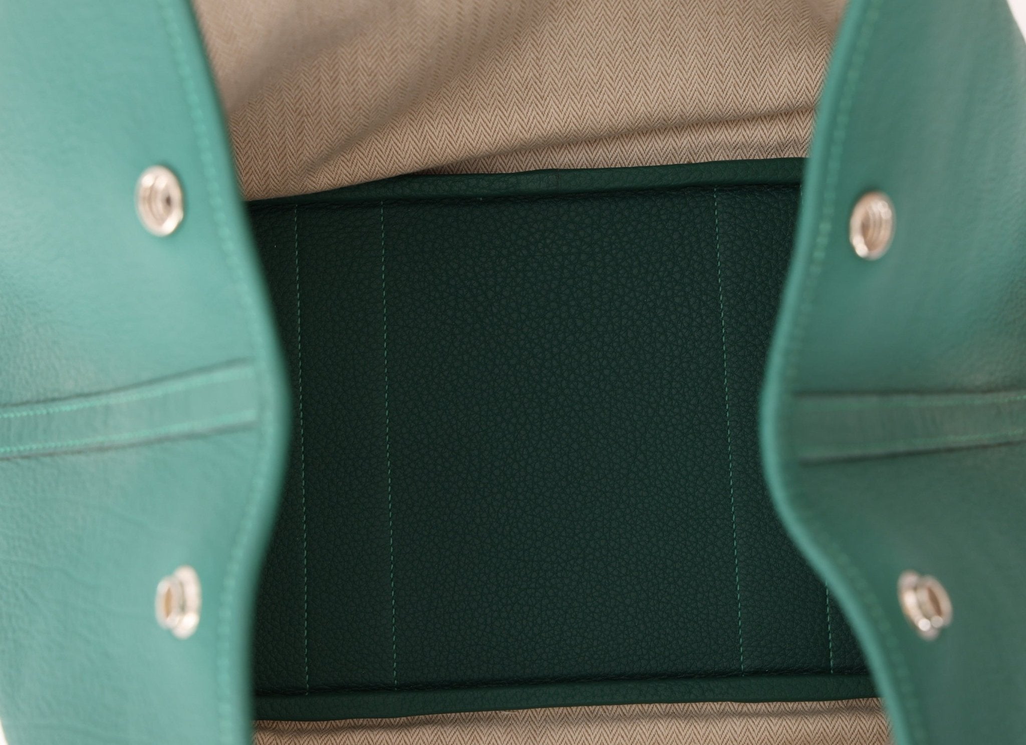 Hermès 2013 Malachite Negonda Garden Party 36 w/ Hermès Charm PHW - FashioNica