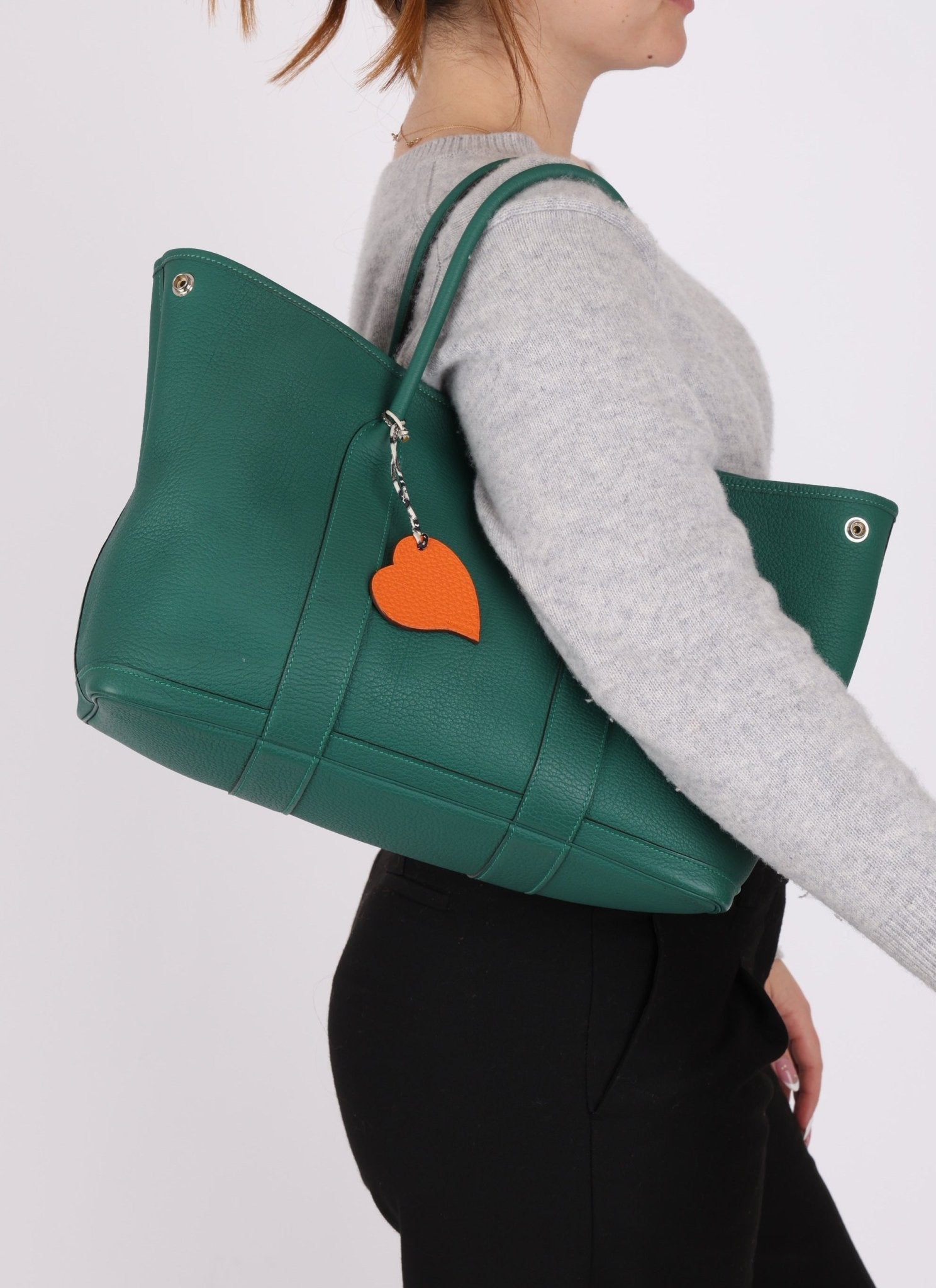 Hermès 2013 Malachite Negonda Garden Party 36 w/ Hermès Charm PHW - FashioNica