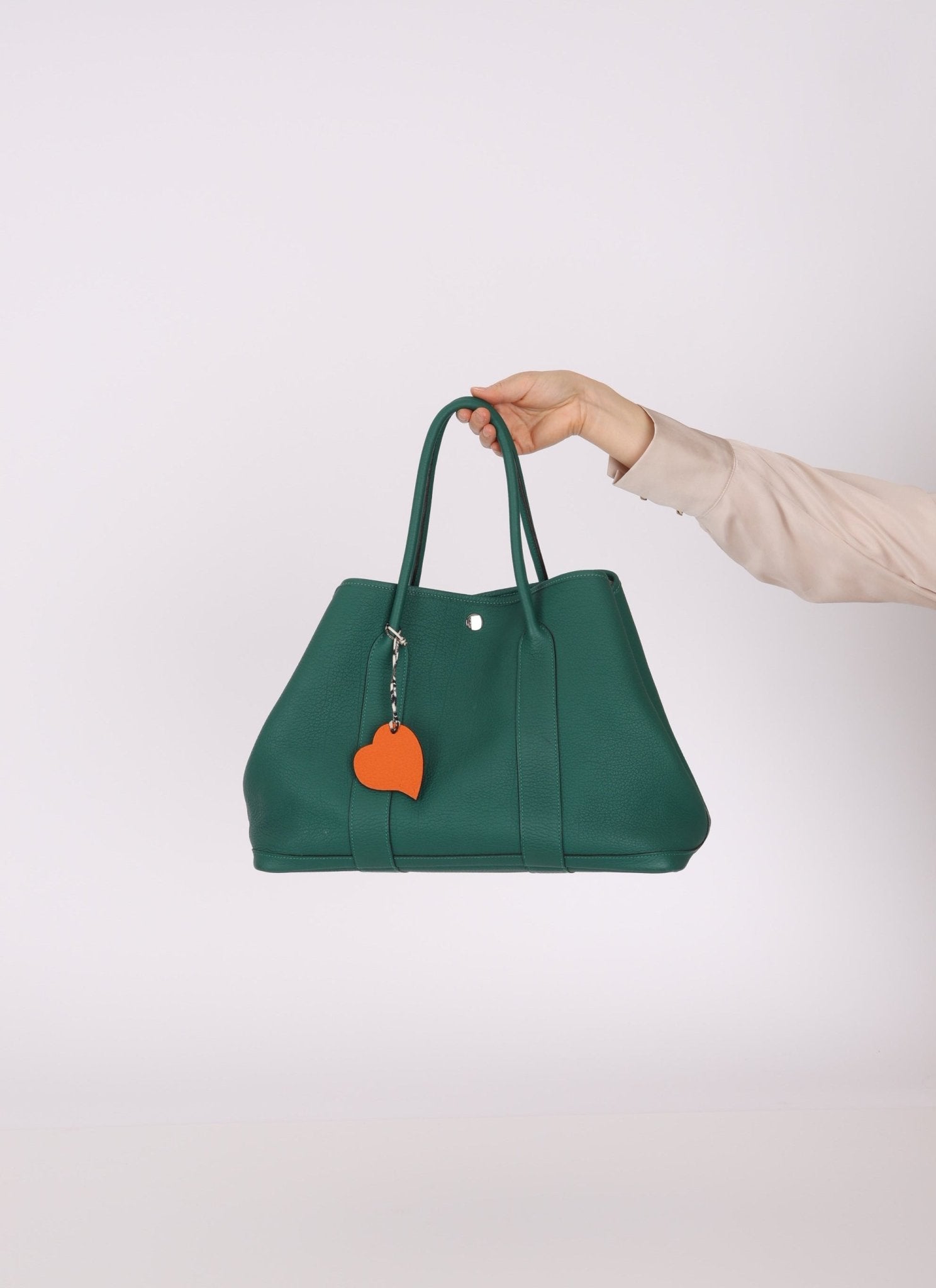 Hermès 2013 Malachite Negonda Garden Party 36 w/ Hermès Charm PHW - FashioNica