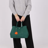 Hermès 2013 Malachite Negonda Garden Party 36 w/ Hermès Charm PHW - FashioNica