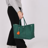 Hermès 2013 Malachite Negonda Garden Party 36 w/ Hermès Charm PHW - FashioNica