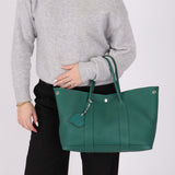 Hermès 2013 Malachite Negonda Garden Party 36 w/ Hermès Charm PHW - FashioNica