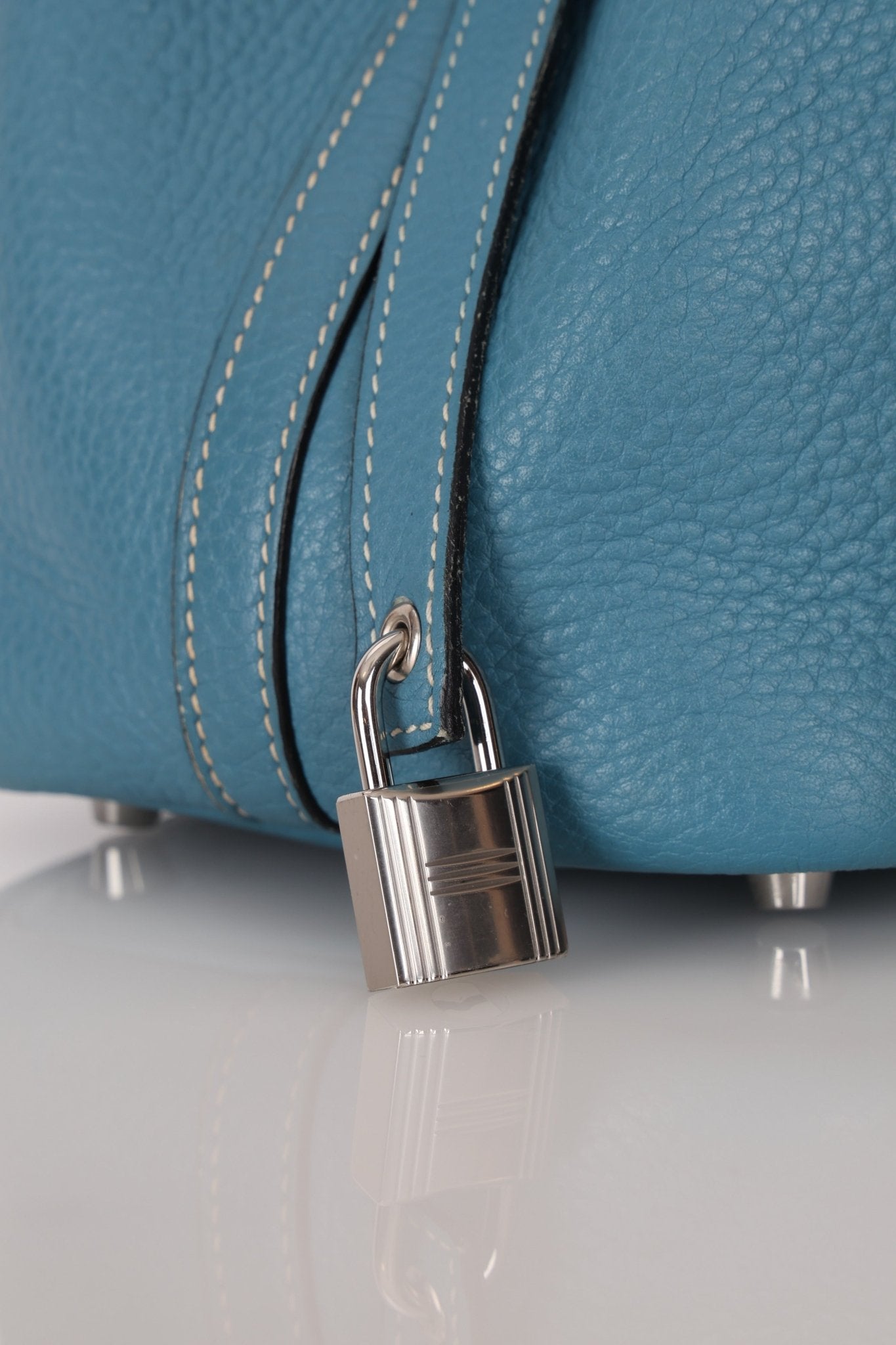 Hermès 2014 Bleu Jean Taurillon Clemence Picotin 18 PHW - FashioNica