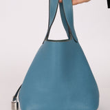 Hermès 2014 Bleu Jean Taurillon Clemence Picotin 18 PHW - FashioNica