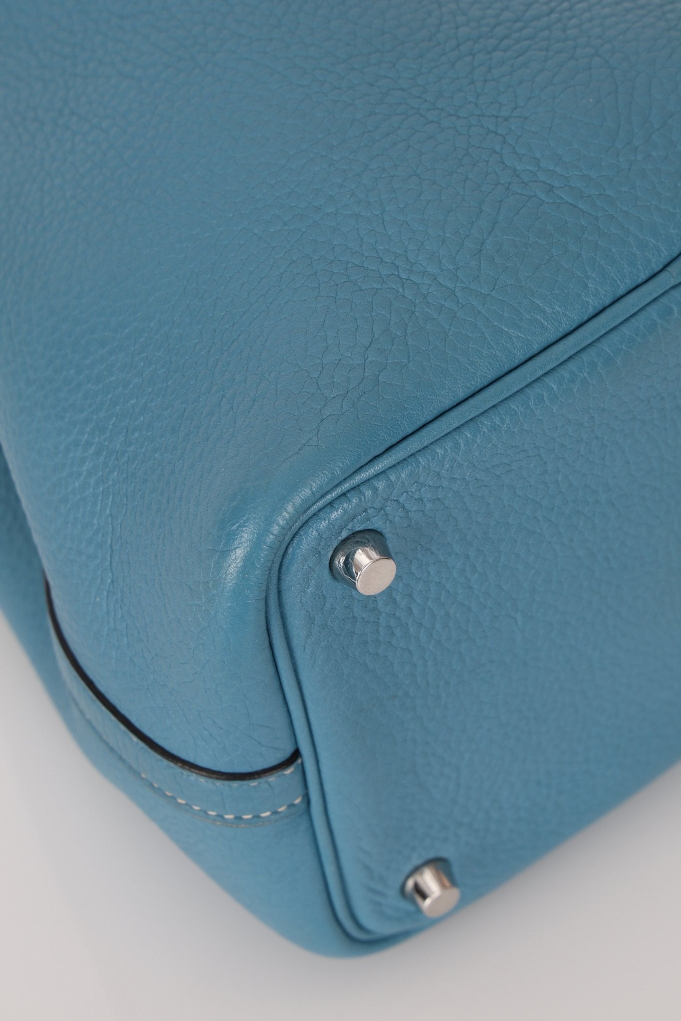 Hermès 2014 Bleu Jean Taurillon Clemence Picotin 18 PHW - FashioNica