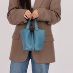 Hermès 2014 Bleu Jean Taurillon Clemence Picotin 18 PHW - FashioNica
