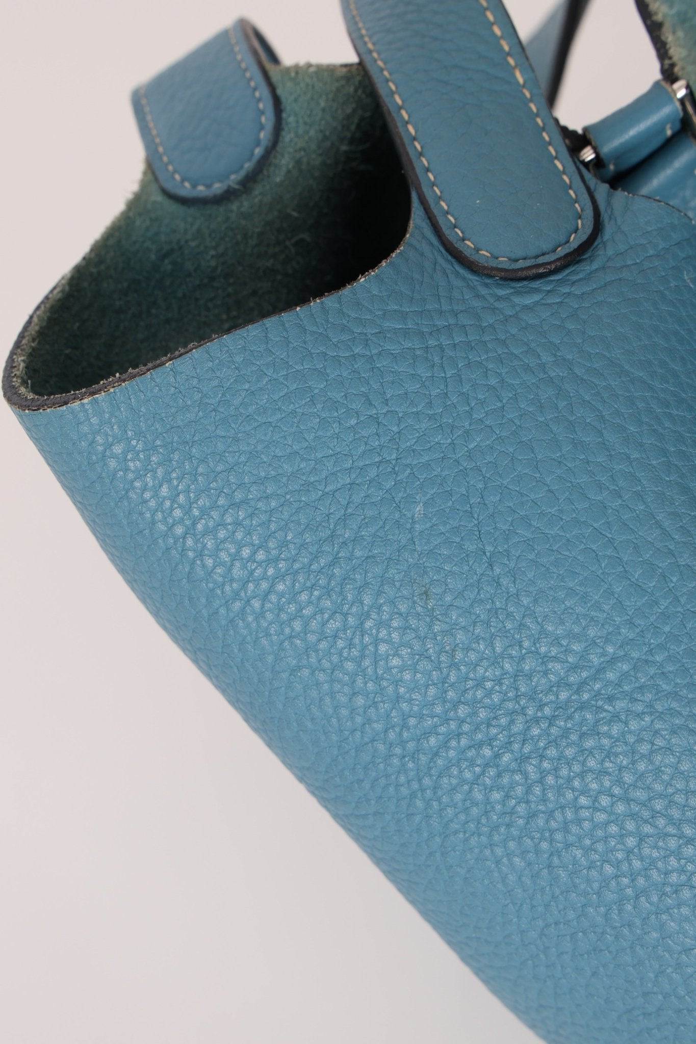 Hermès 2014 Bleu Jean Taurillon Clemence Picotin 18 PHW - FashioNica
