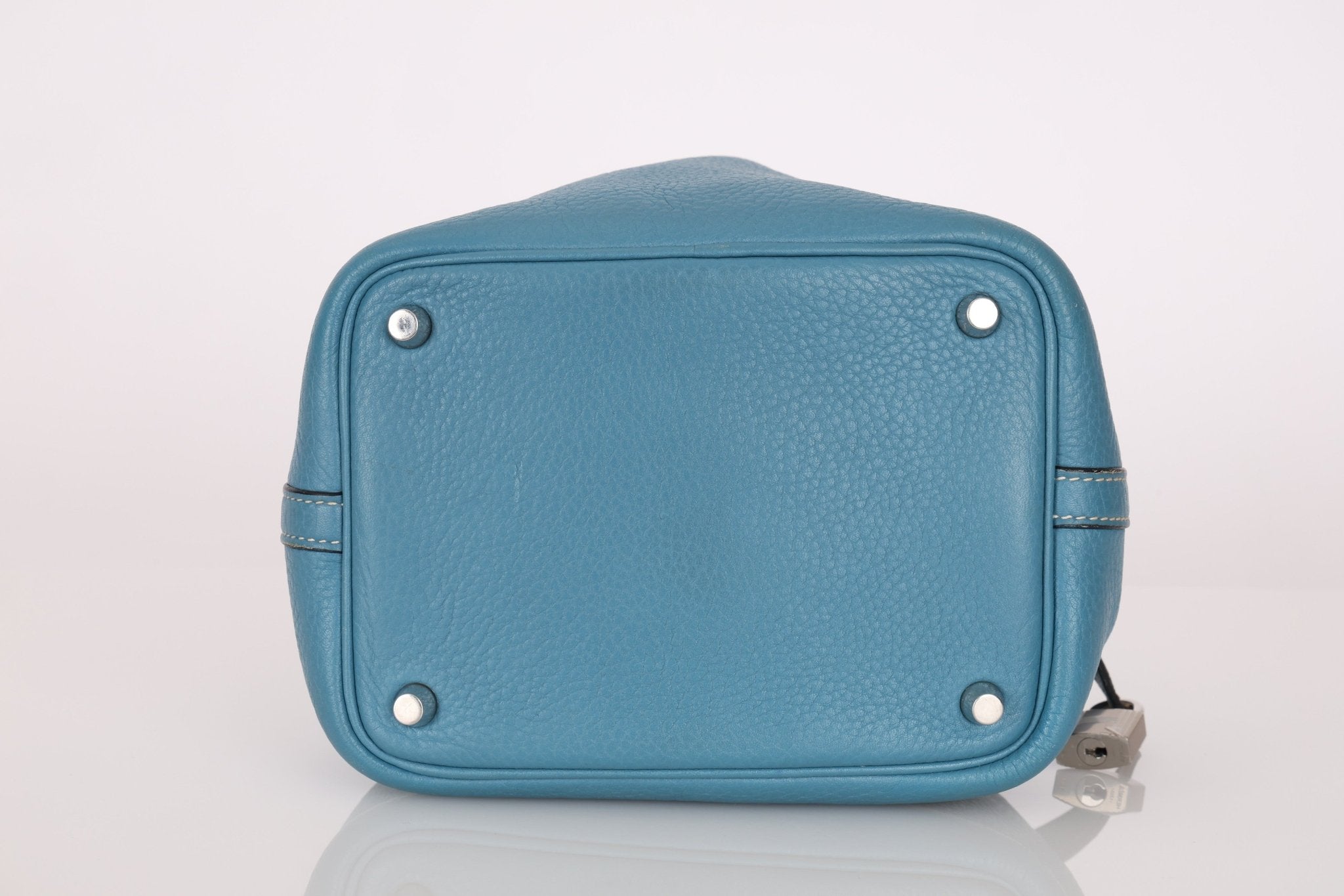 Hermès 2014 Bleu Jean Taurillon Clemence Picotin 18 PHW - FashioNica