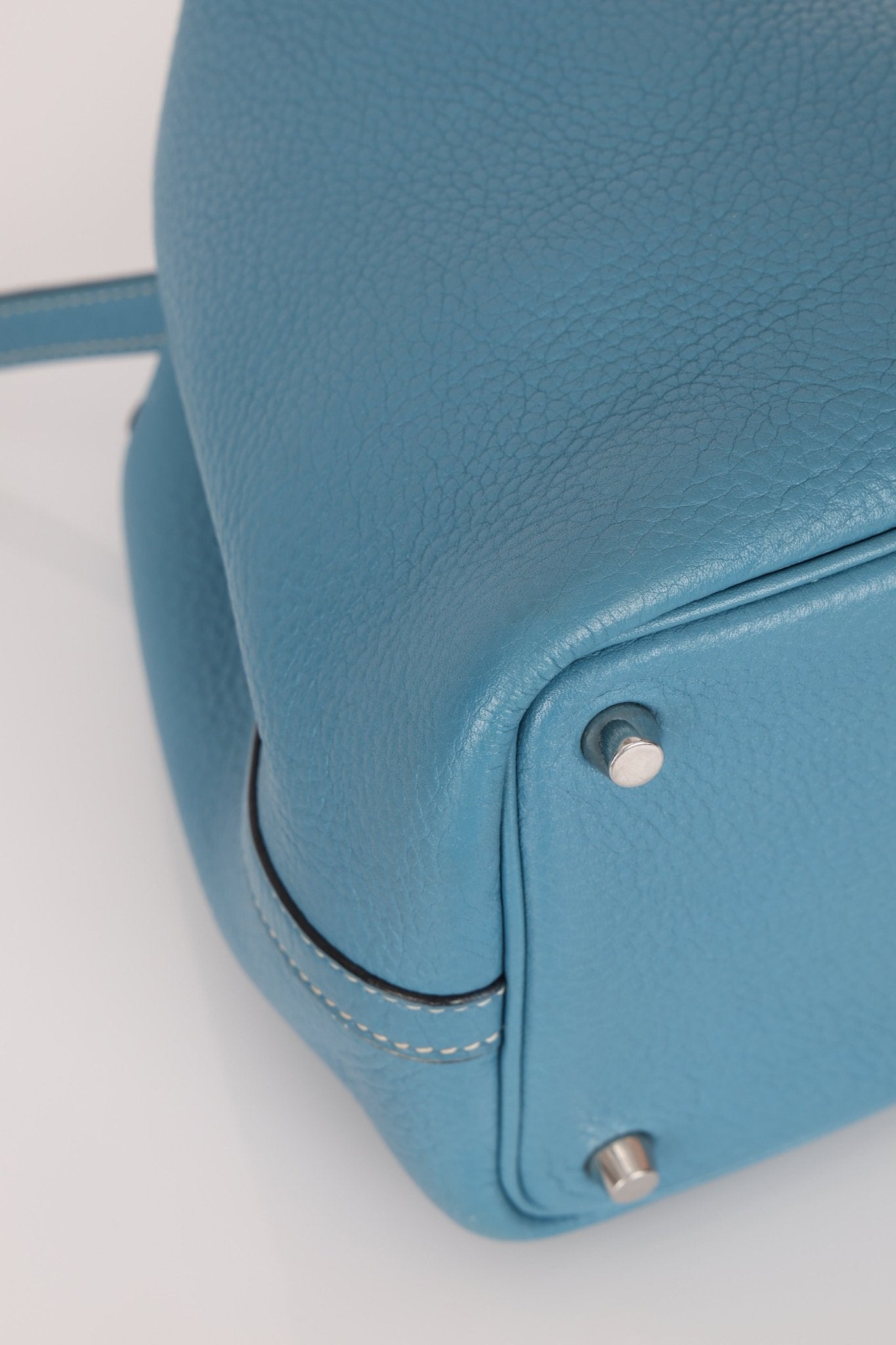 Hermès 2014 Bleu Jean Taurillon Clemence Picotin 18 PHW - FashioNica