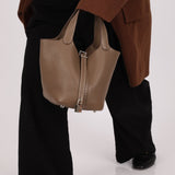 Hermès 2014 Etoupe Clemence Picotin 18 PHW - FashioNica