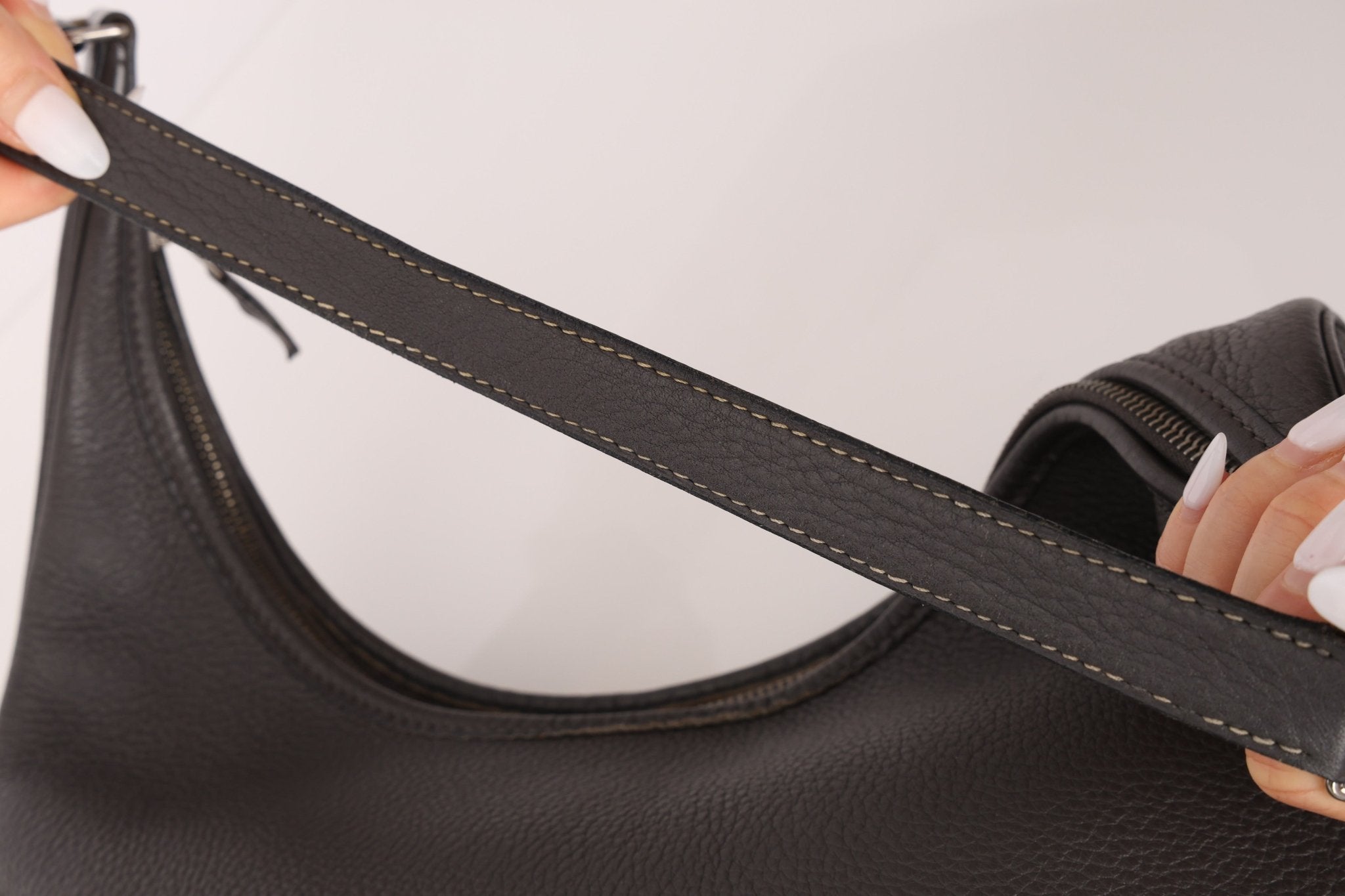 Hermès 2014 Graphite Taurillon Clemence Gao Hobo Bag - FashioNica