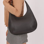 Hermès 2014 Graphite Taurillon Clemence Gao Hobo Bag - FashioNica