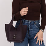 Hermès 2014 Raisin Taurillon Clemence Picotin 22 PHW - FashioNica