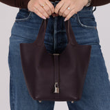 Hermès 2014 Raisin Taurillon Clemence Picotin 22 PHW - FashioNica