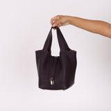 Hermès 2014 Raisin Taurillon Clemence Picotin 22 PHW - FashioNica