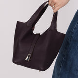 Hermès 2014 Raisin Taurillon Clemence Picotin 22 PHW - FashioNica
