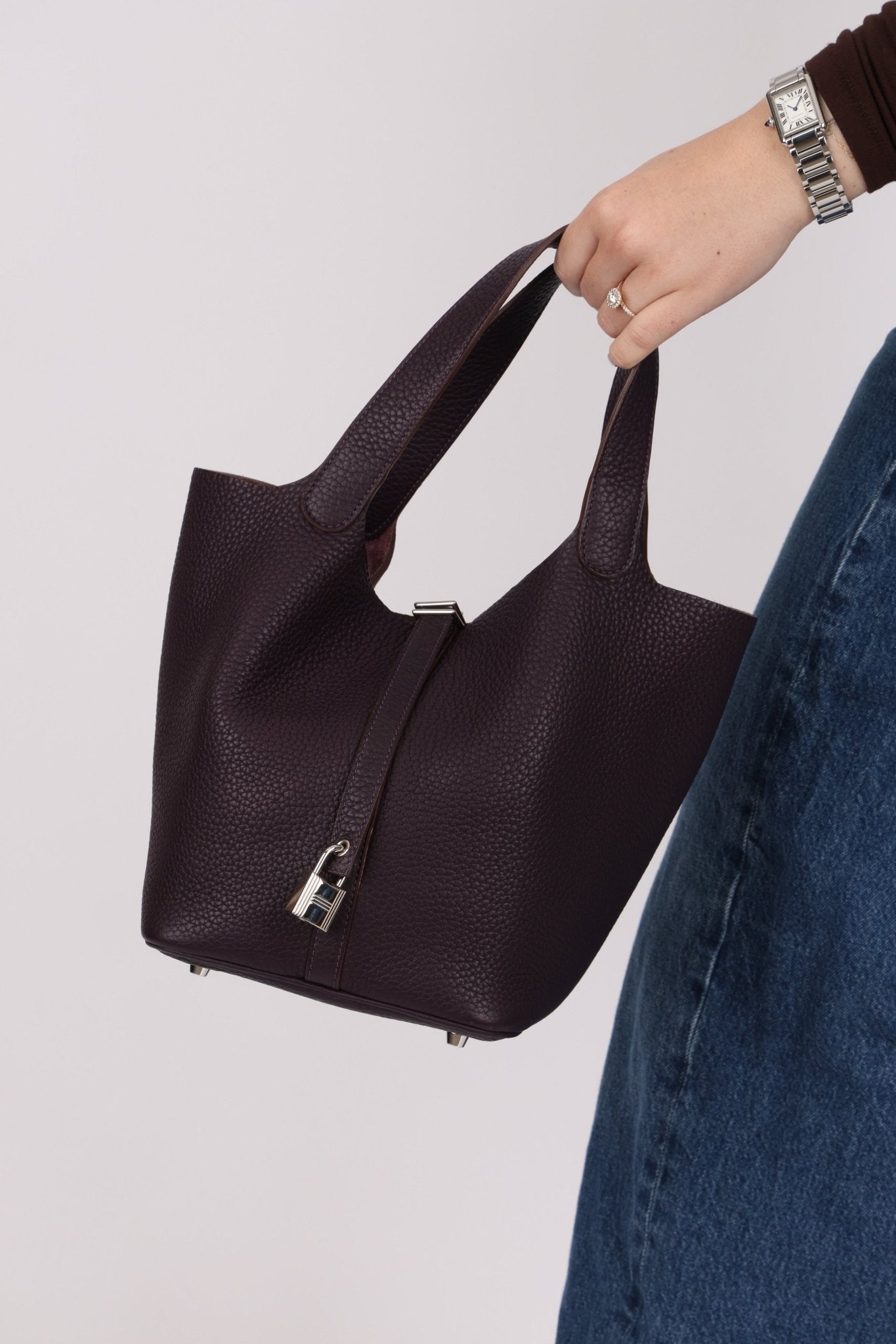 Hermès 2014 Raisin Taurillon Clemence Picotin 22 PHW - FashioNica