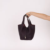 Hermès 2014 Raisin Taurillon Clemence Picotin 22 PHW - FashioNica