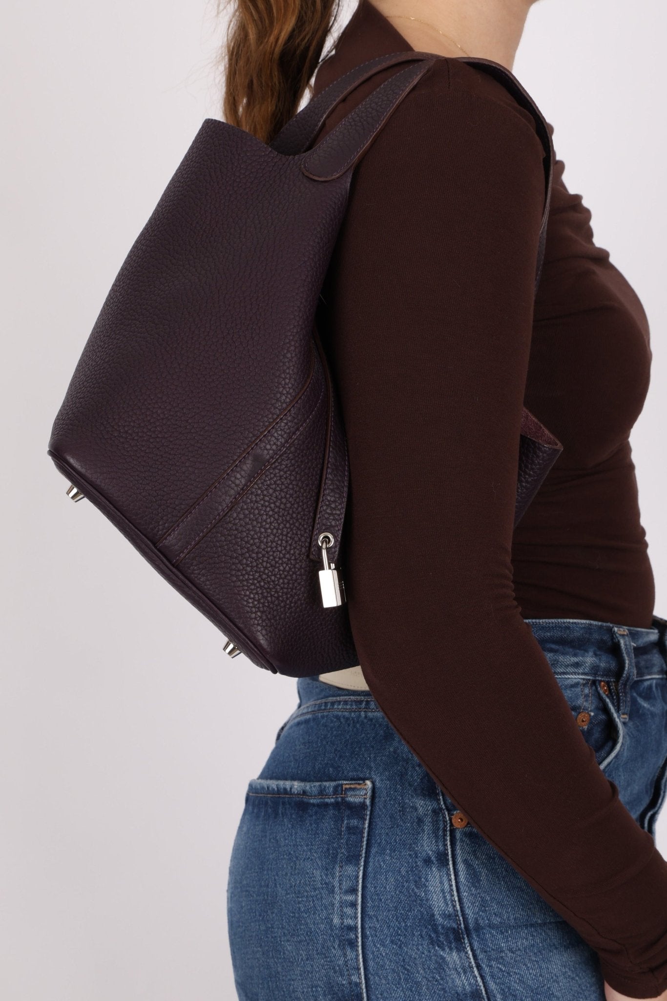 Hermès 2014 Raisin Taurillon Clemence Picotin 22 PHW - FashioNica