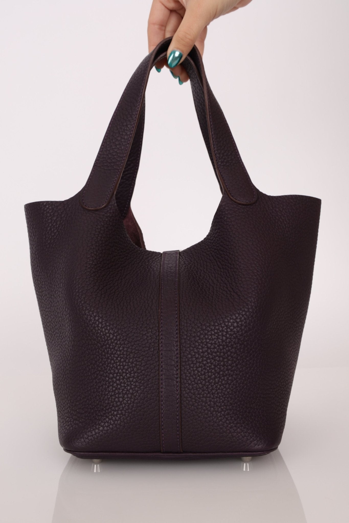 Hermès 2014 Raisin Taurillon Clemence Picotin 22 PHW - FashioNica