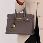Hermès 2016 Etain Togo Birkin 30 GHW - FashioNica