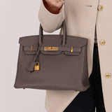 Hermès 2016 Etain Togo Birkin 30 GHW - FashioNica