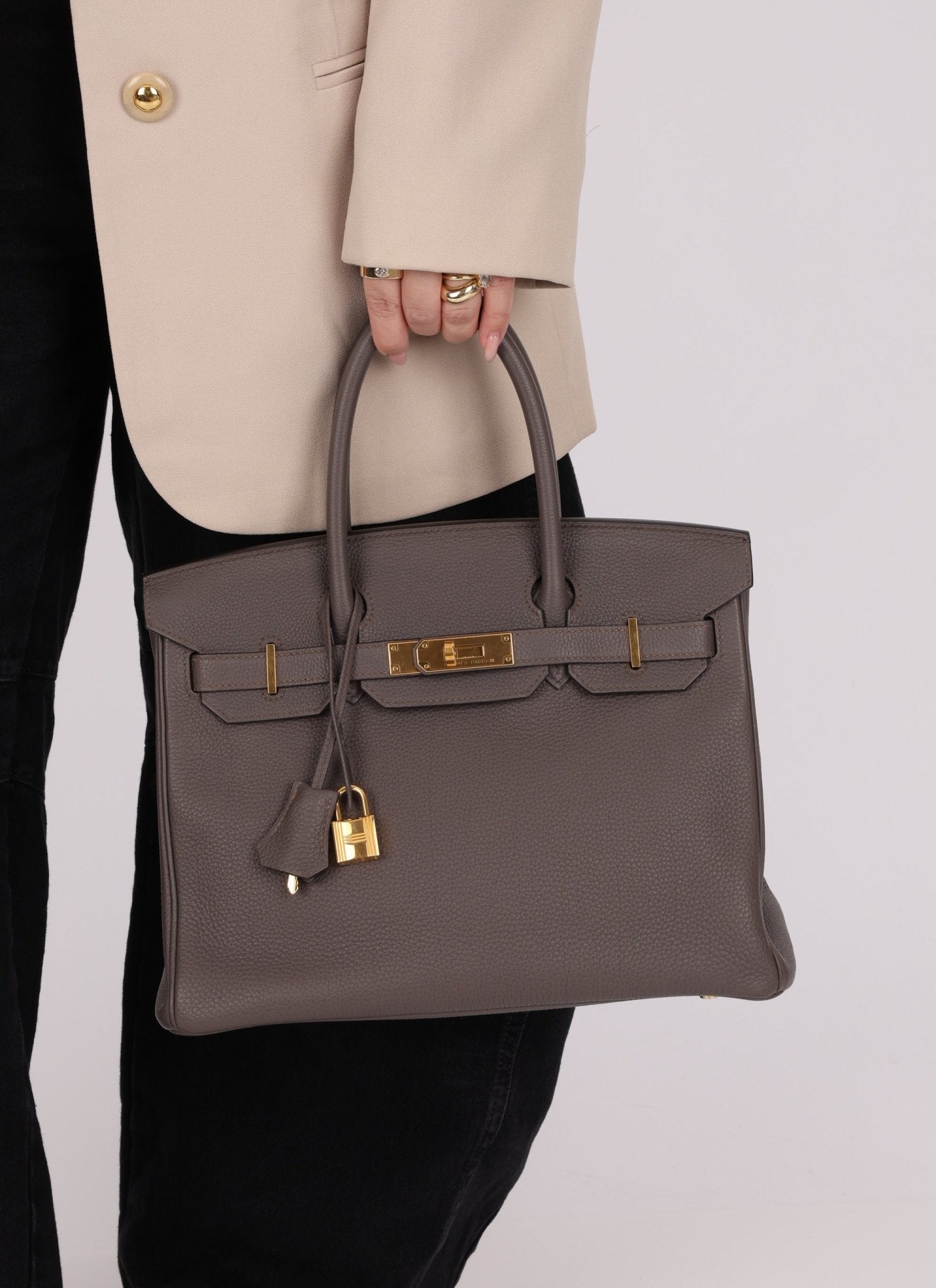 Hermès 2016 Etain Togo Birkin 30 GHW - FashioNica