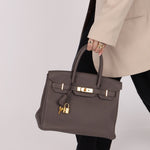 Hermès 2016 Etain Togo Birkin 30 GHW - FashioNica