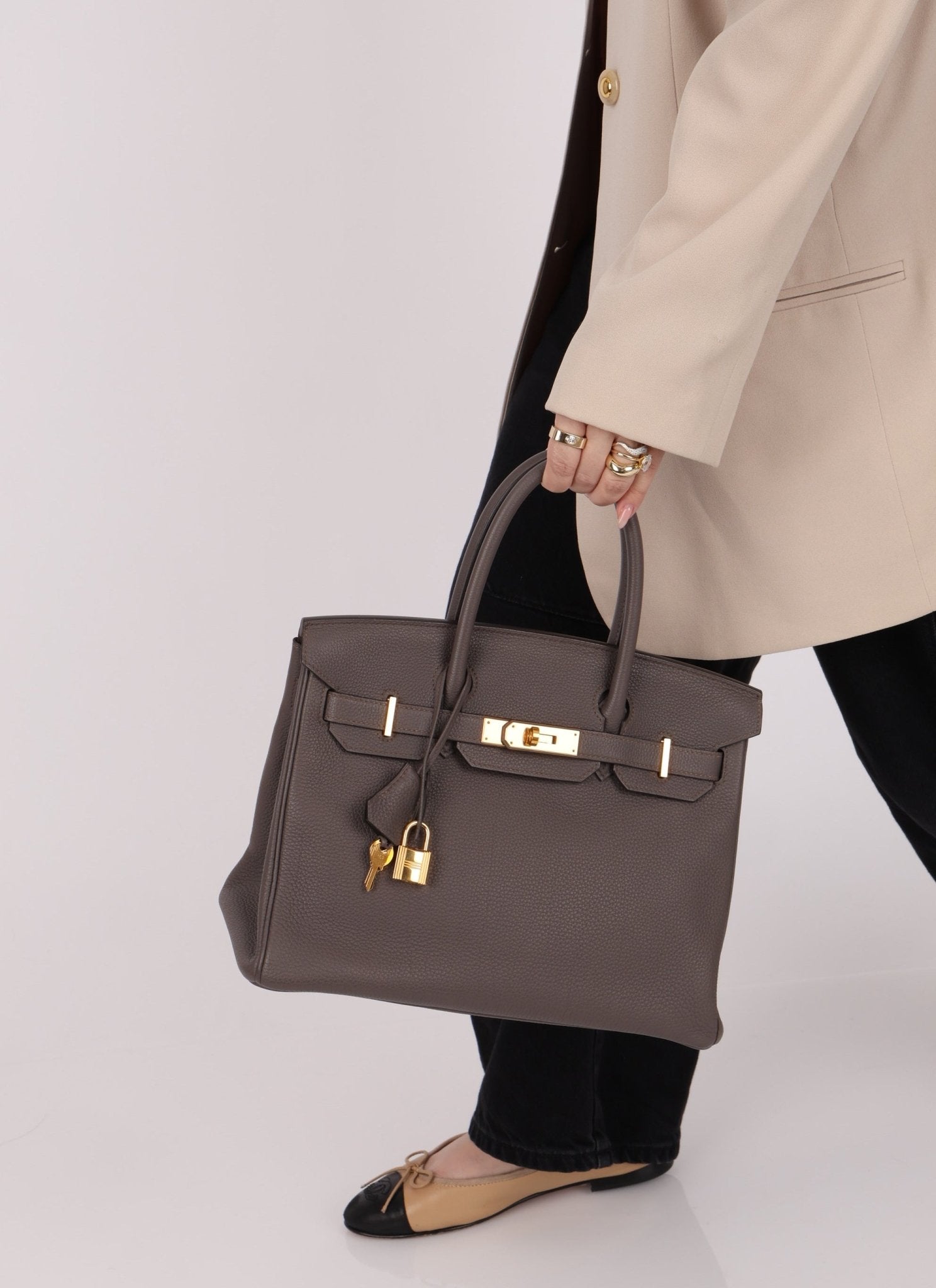 Hermès 2016 Etain Togo Birkin 30 GHW - FashioNica