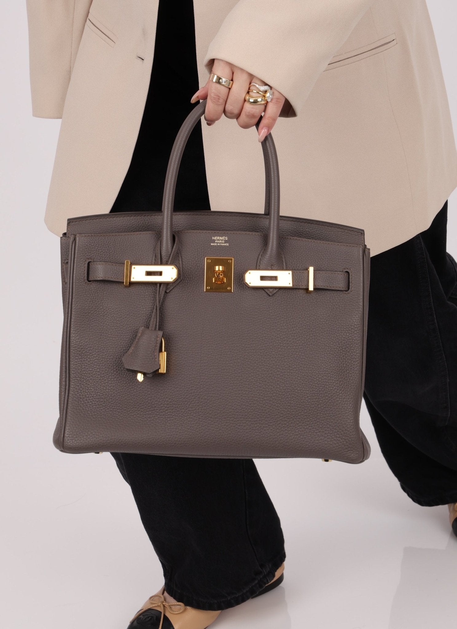 Hermès 2016 Etain Togo Birkin 30 GHW - FashioNica