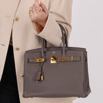 Hermès 2016 Etain Togo Birkin 30 GHW - FashioNica