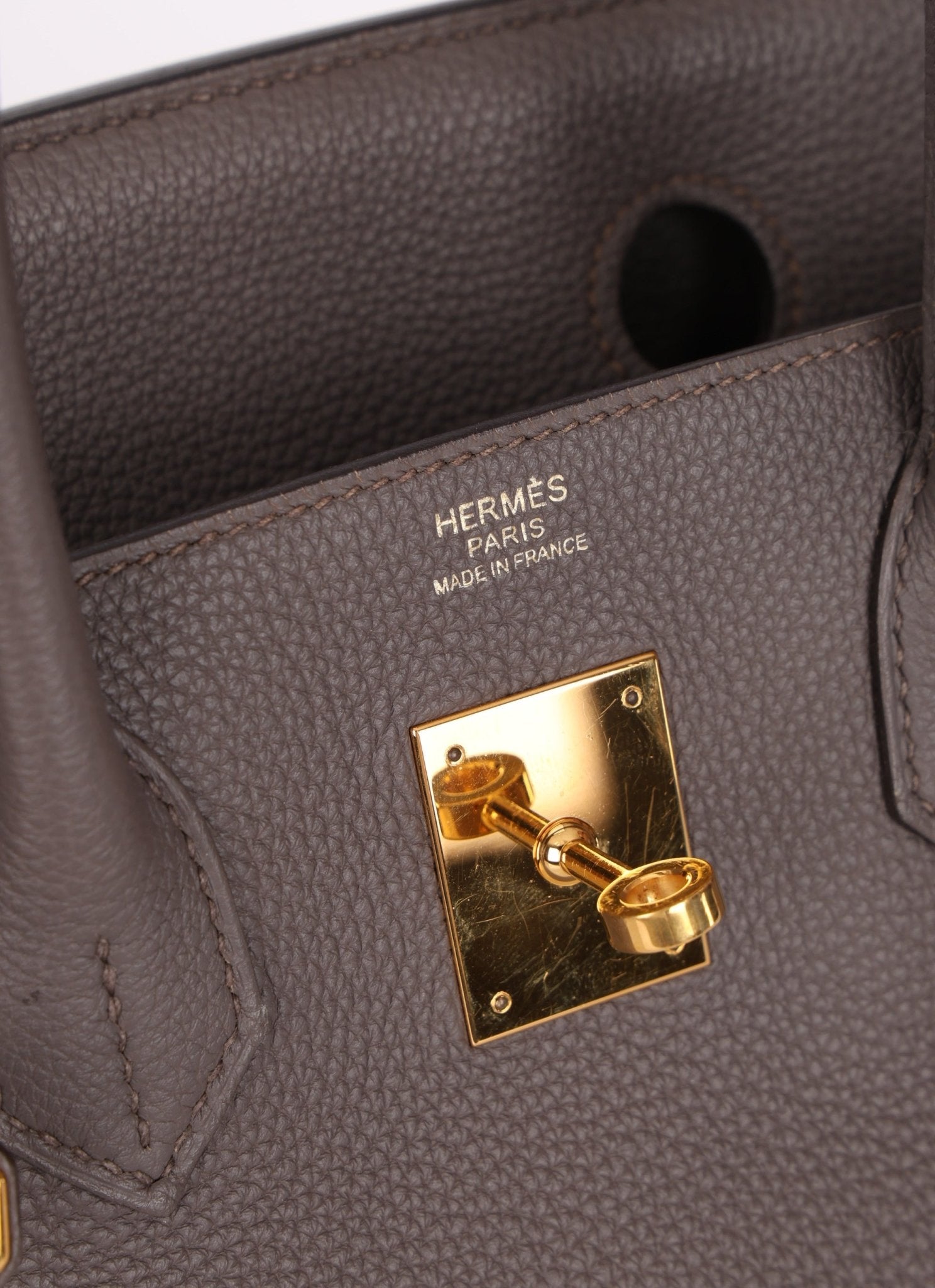 Hermès 2016 Etain Togo Birkin 30 GHW - FashioNica