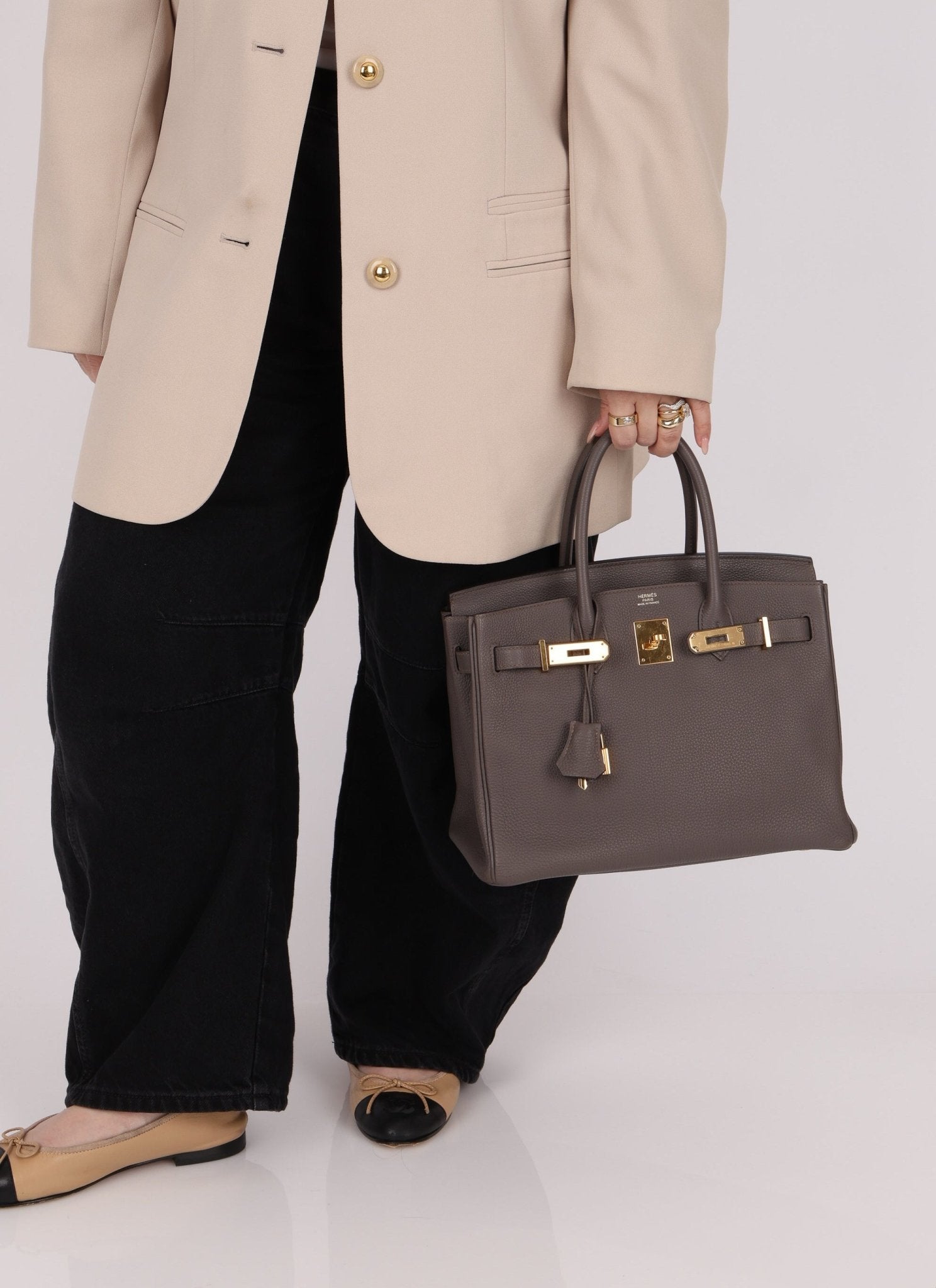 Hermès 2016 Etain Togo Birkin 30 GHW - FashioNica